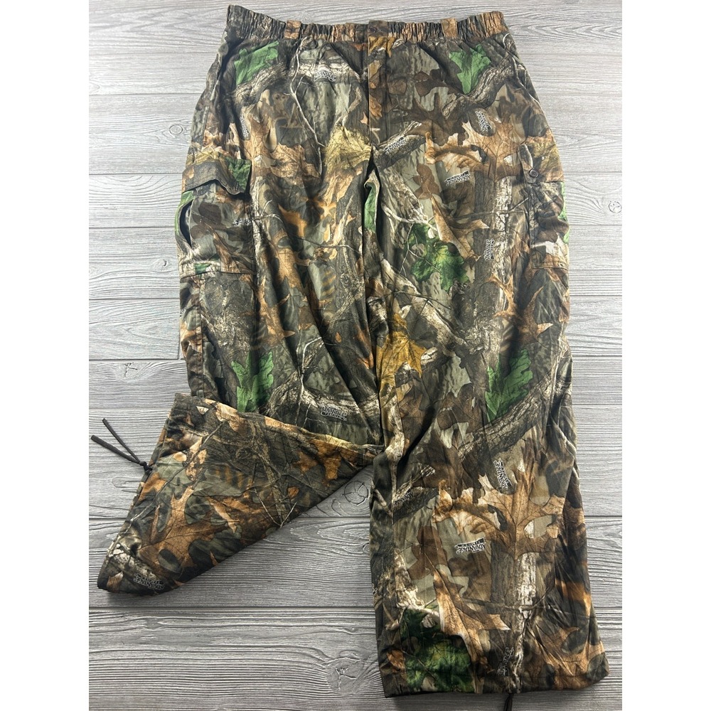 10X American Traditions Advantage Timber Camo Lined Pants Men 2XL Elastic Waist‎